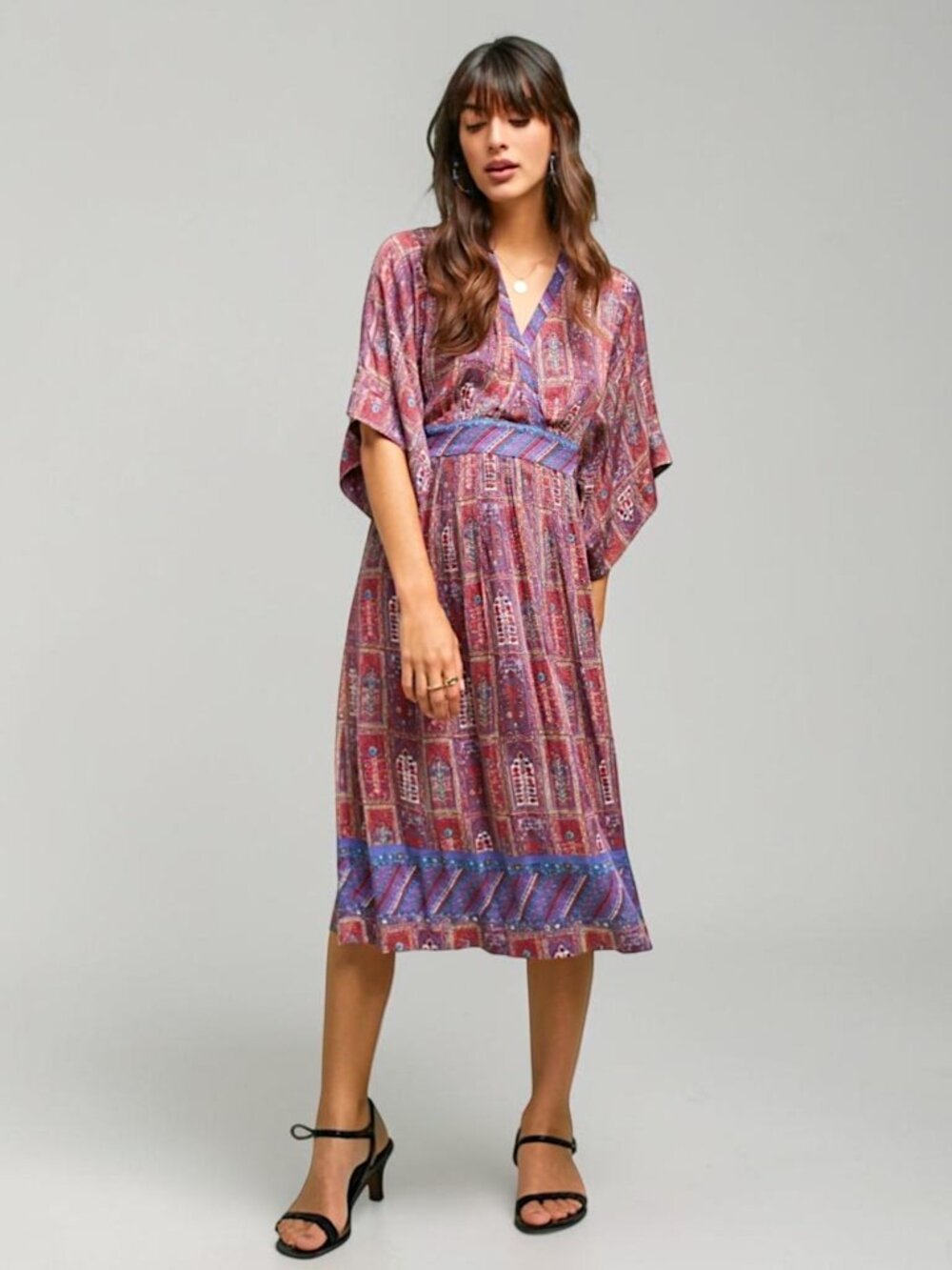 Anthropologie Tiny kimono dolman bell sleeve sleeve floral boho fairy dress XS